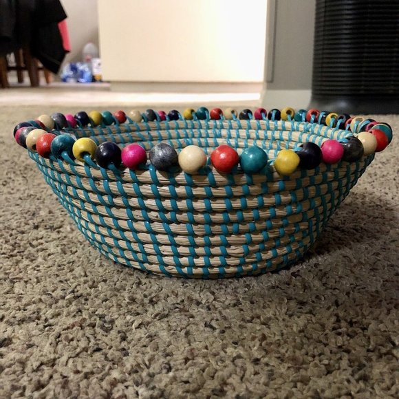 Chips and Salsa Set Used Colorful Woven Melamine - Picture 14 of 16